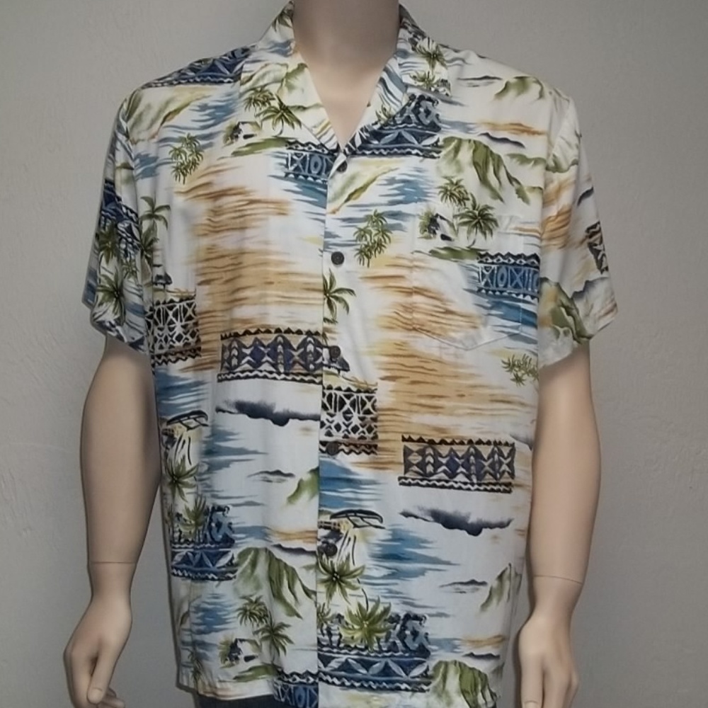Bishop St. Hawaiian Short Sleeve Mens' Shirt-XL